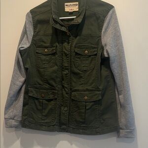 Wallflower Kids Green and Gray Jean Jacket